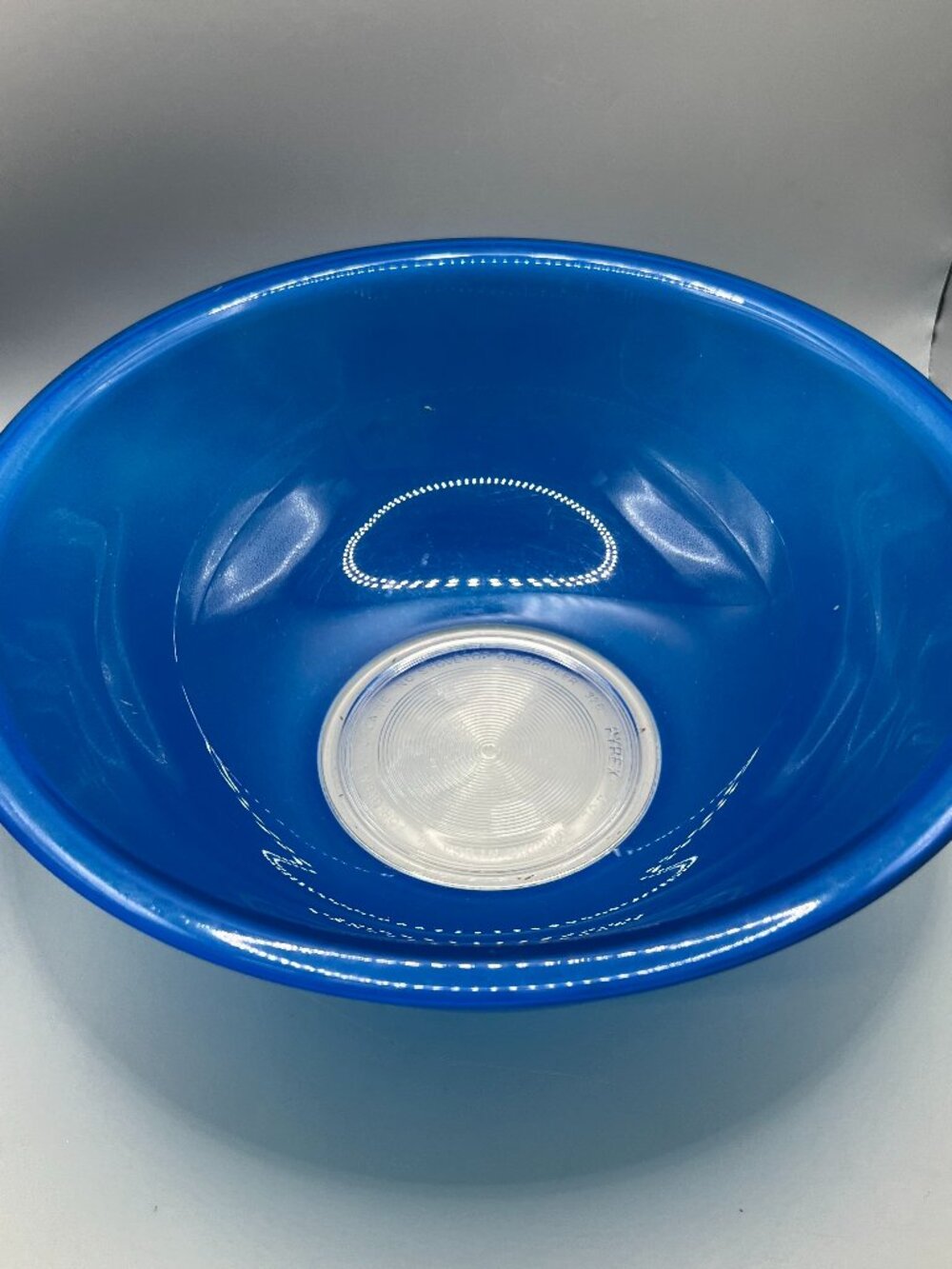 PYREX 326 Cobalt Blue Clear Bottom Mixing Bowl 4L Liter Vintage 1980s 1990s